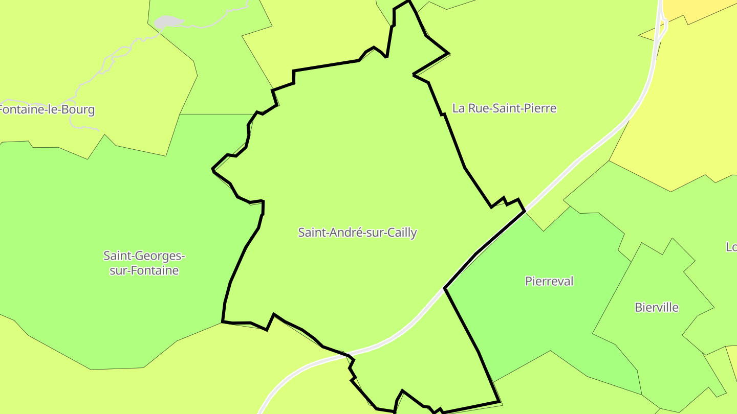 Carte des prix de l'immobilier Saint-André-sur-Cailly