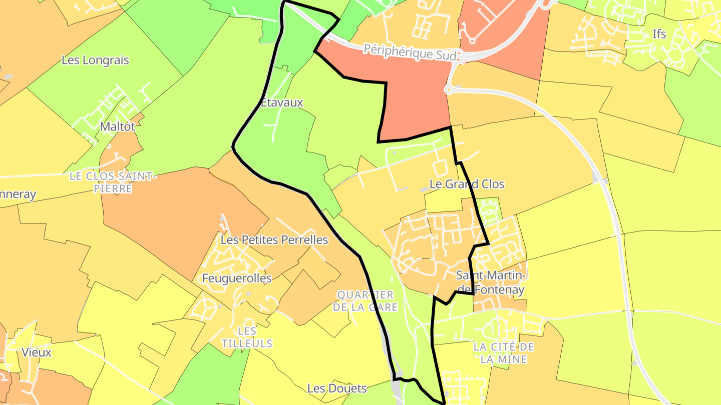 Carte des prix de l'immobilier Saint-André-sur-Orne