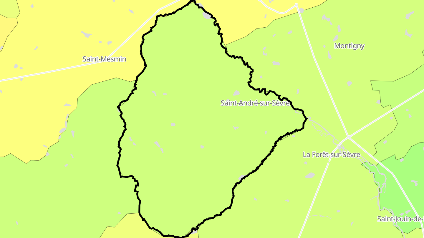 Carte des prix de l'immobilier Saint-André-sur-Sèvre