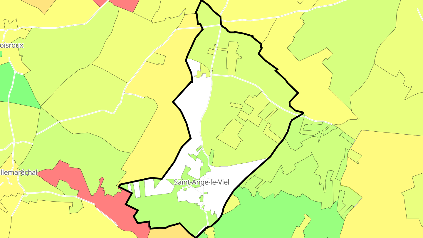 Carte des prix de l'immobilier Saint-Ange-le-Viel