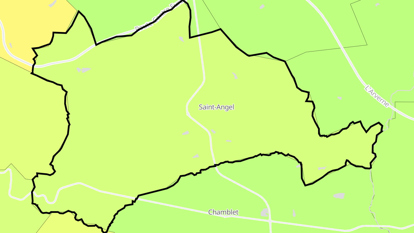 Carte des prix de l'immobilier Saint-Angel