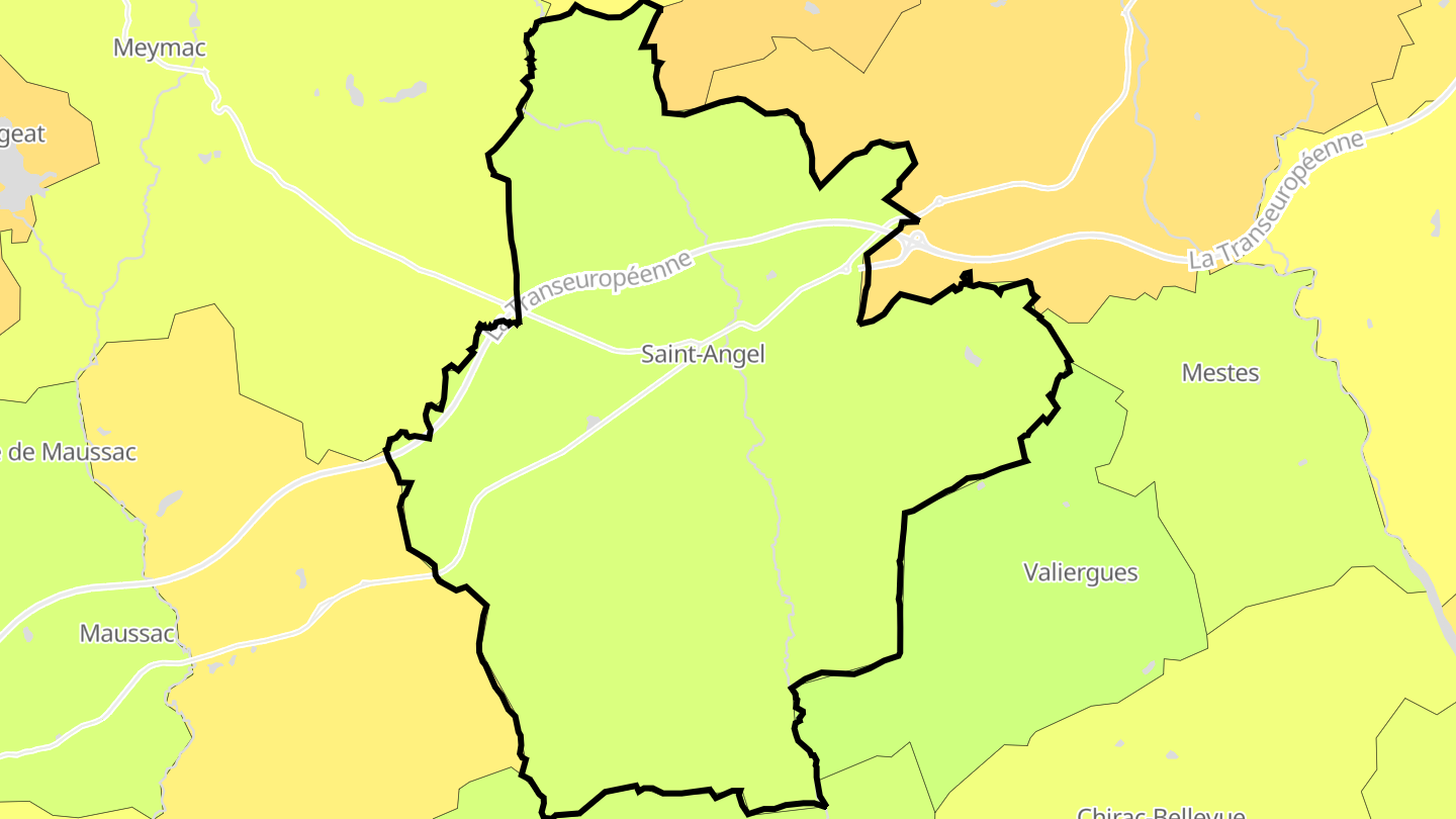 Carte des prix de l'immobilier Saint-Angel