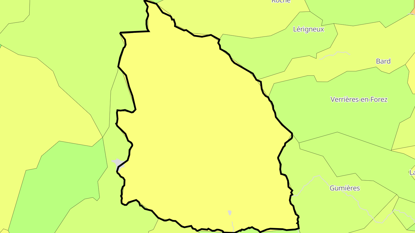 Carte des prix de l'immobilier Saint-Anthème
