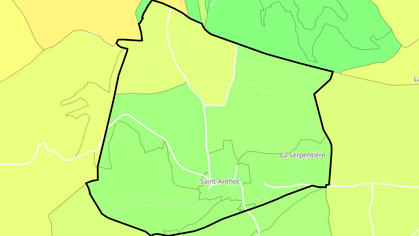 Carte des prix de l'immobilier Saint-Anthot