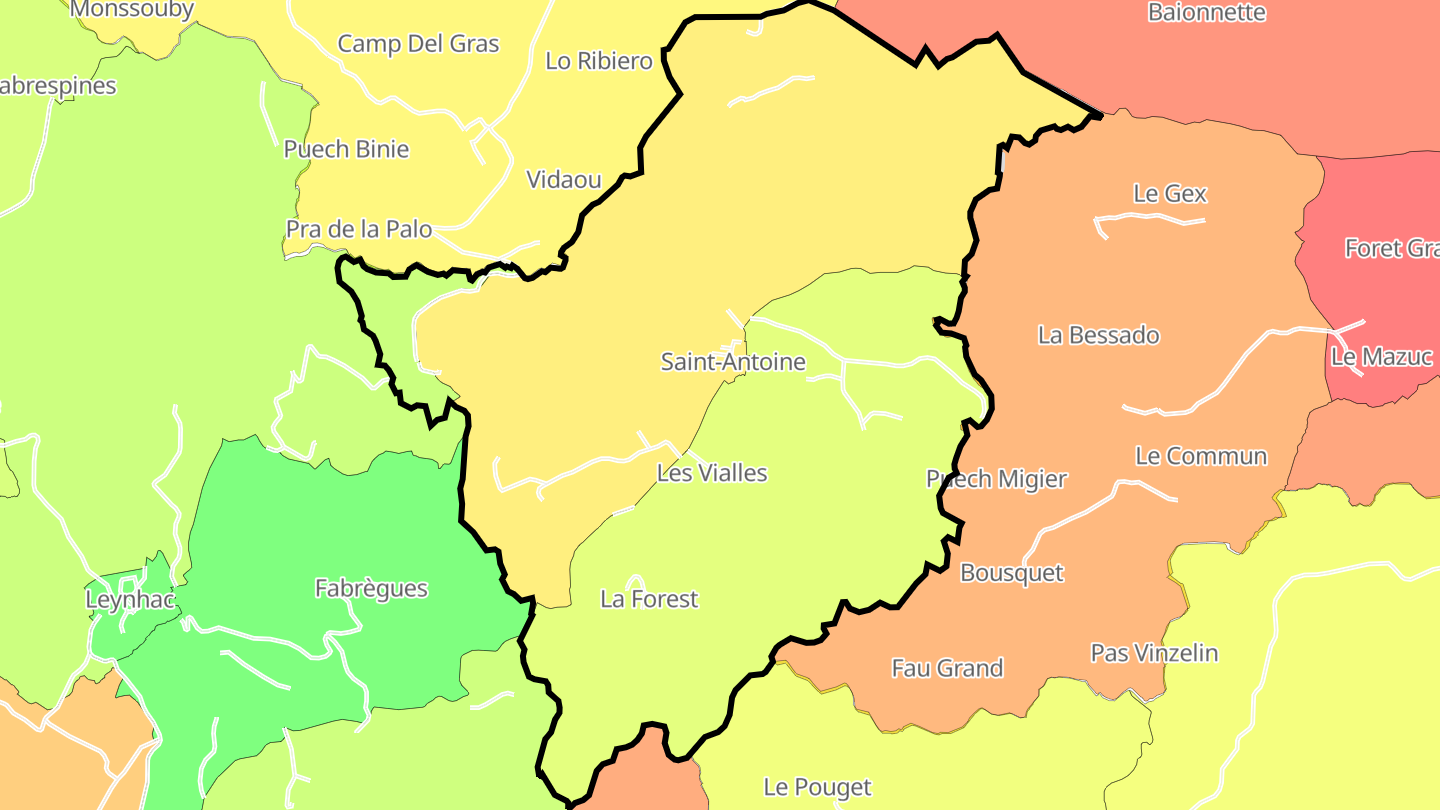 Carte des prix de l'immobilier Saint-Antoine