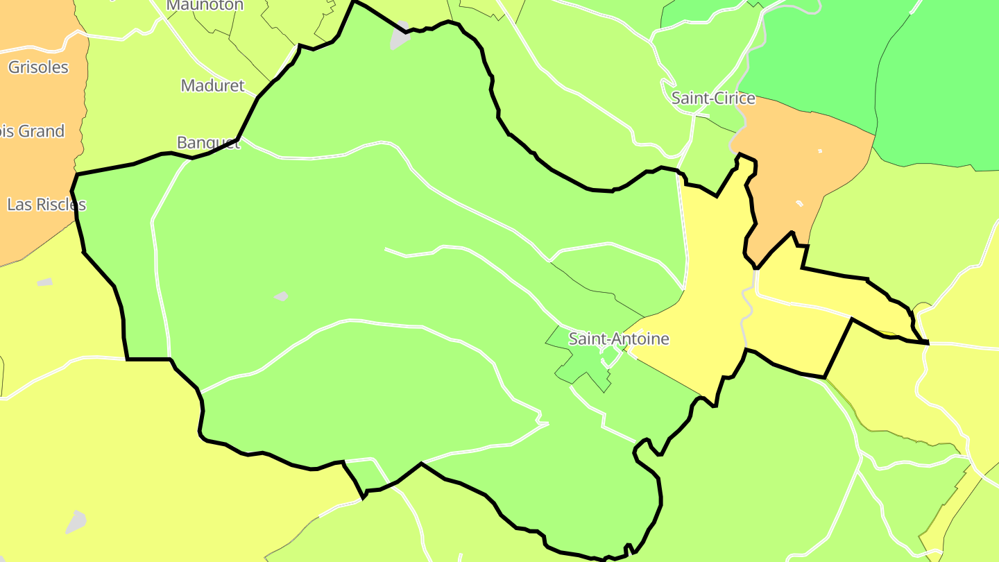 Carte des prix de l'immobilier Saint-Antoine