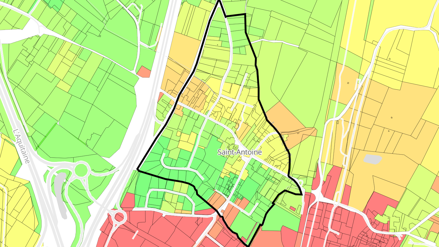Carte des prix de l'immobilier Saint-Antoine