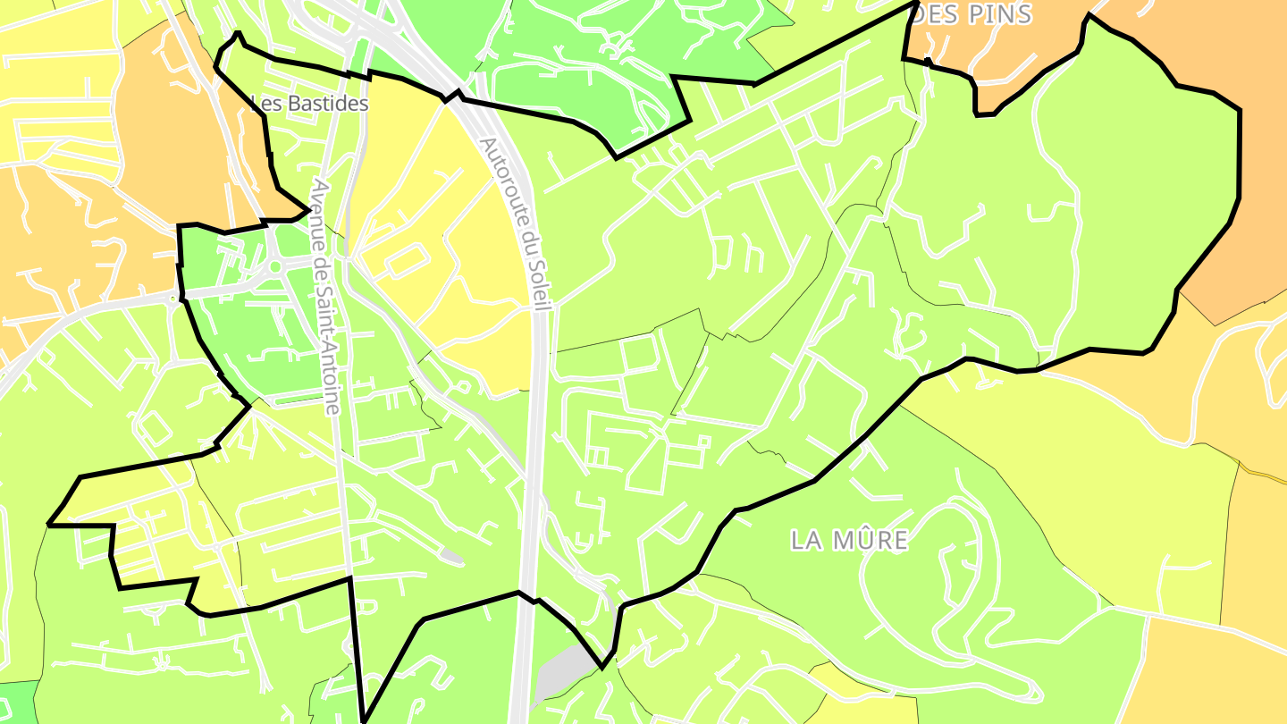 Carte des prix de l'immobilier Saint-Antoine