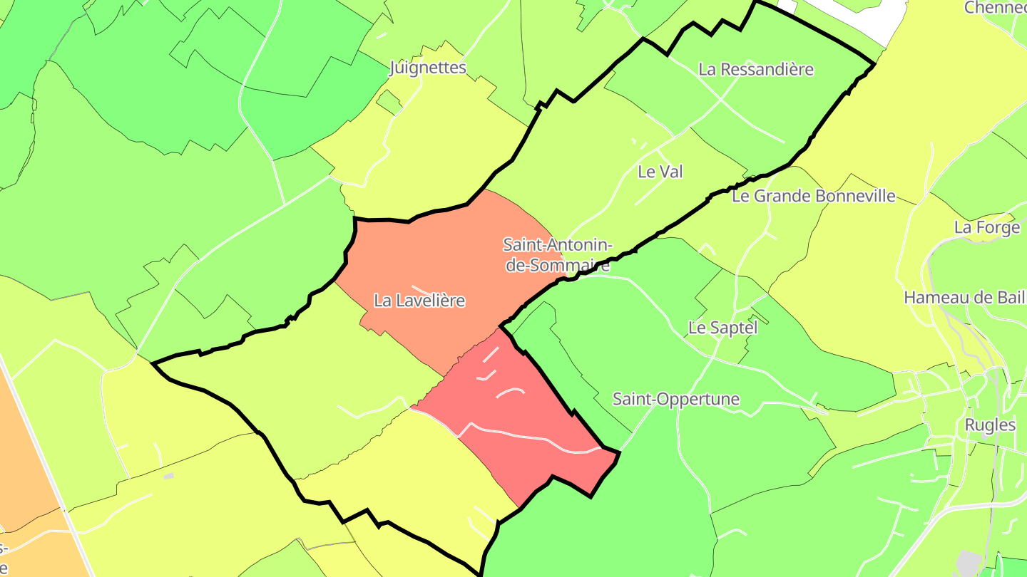 Carte des prix de l'immobilier Saint-Antonin-de-Sommaire