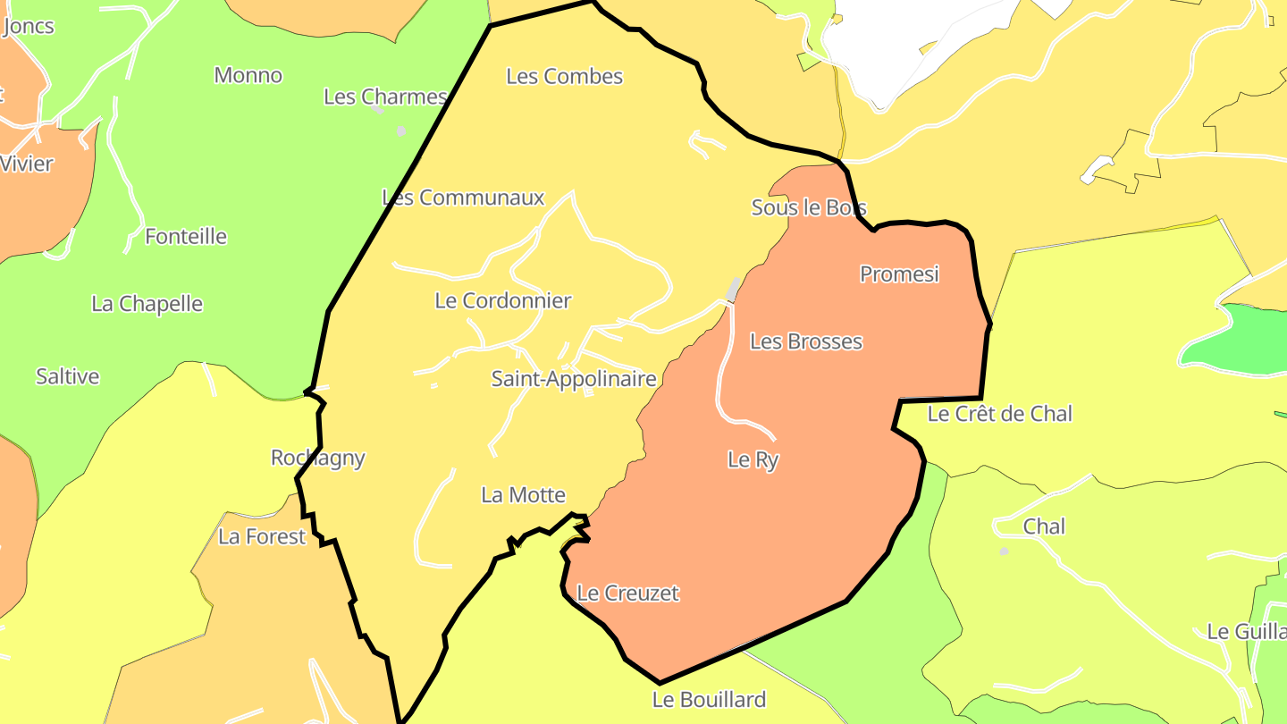 Carte des prix de l'immobilier Saint-Appolinaire