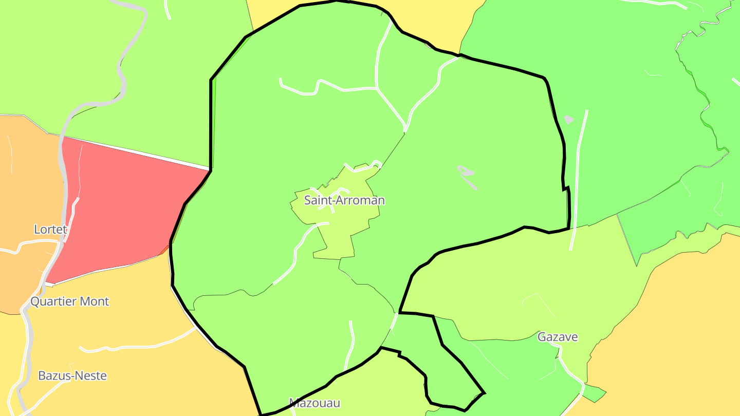 Carte des prix de l'immobilier Saint-Arroman