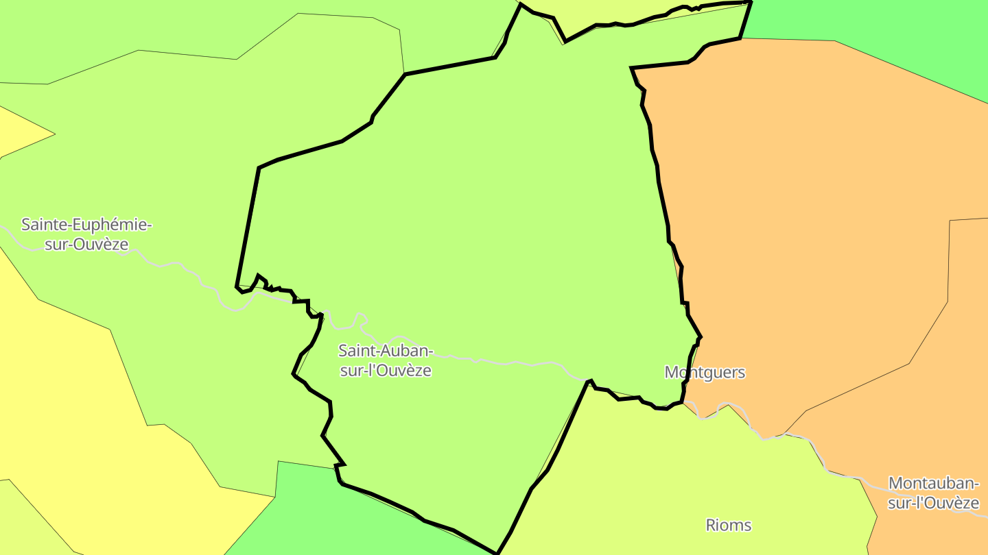 Carte des prix de l'immobilier Saint-Auban-sur-l'Ouvèze