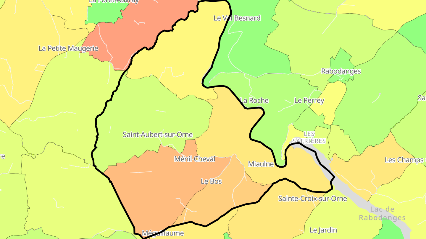 Carte des prix de l'immobilier Saint-Aubert-sur-Orne