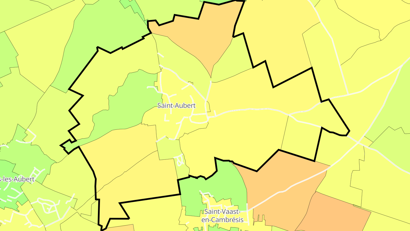 Carte des prix de l'immobilier Saint-Aubert