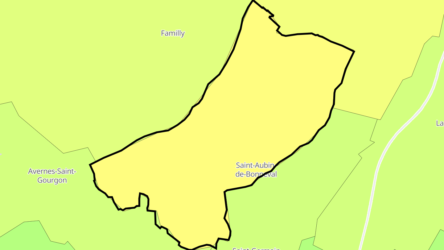 Carte des prix de l'immobilier Saint-Aubin-de-Bonneval