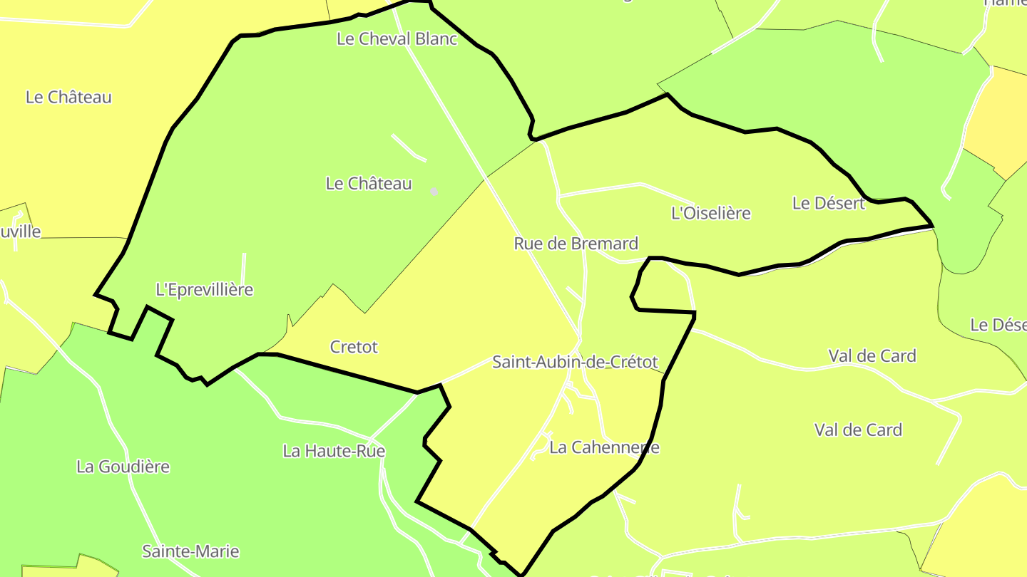 Carte des prix de l'immobilier Saint-Aubin-de-Crétot