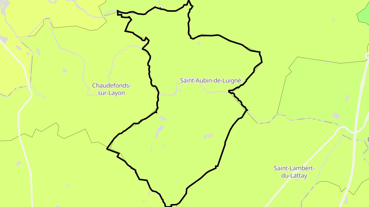 Carte des prix de l'immobilier Saint-Aubin-de-Luigné