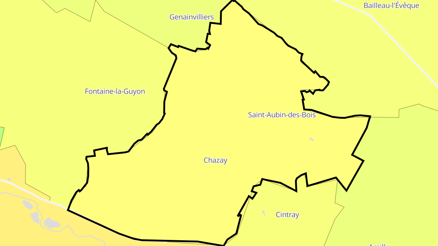 Carte des prix de l'immobilier Saint-Aubin-des-Bois