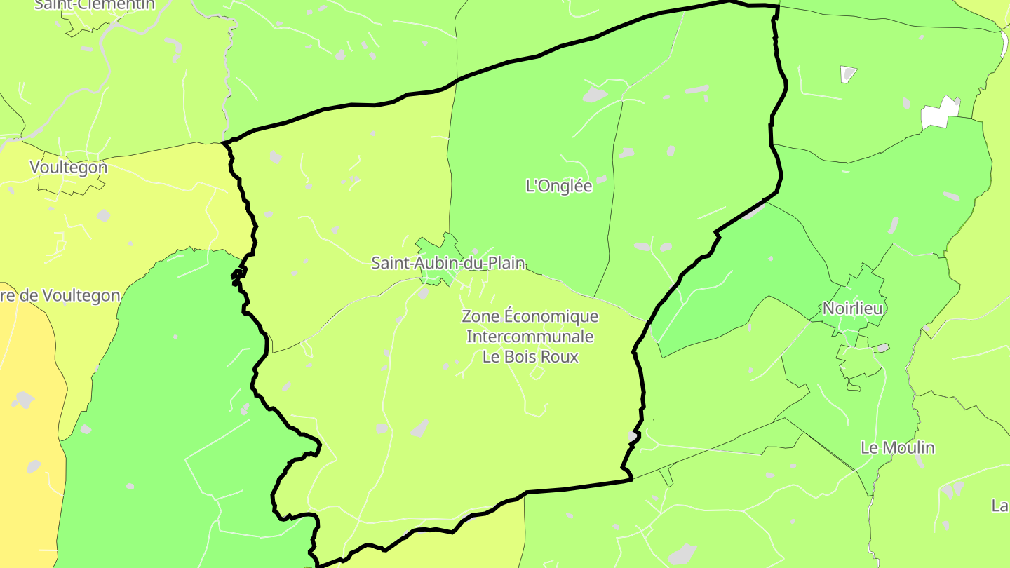 Carte des prix de l'immobilier Saint-Aubin-du-Plain