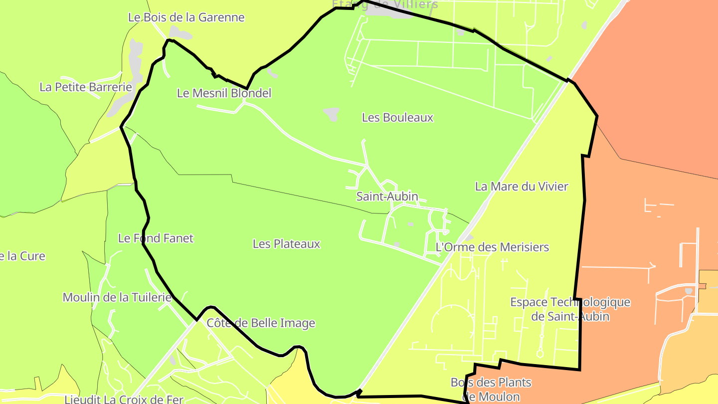 Carte des prix de l'immobilier Saint-Aubin