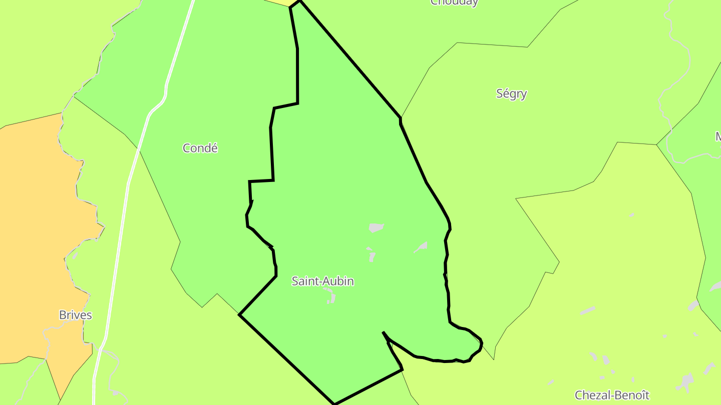 Carte des prix de l'immobilier Saint-Aubin