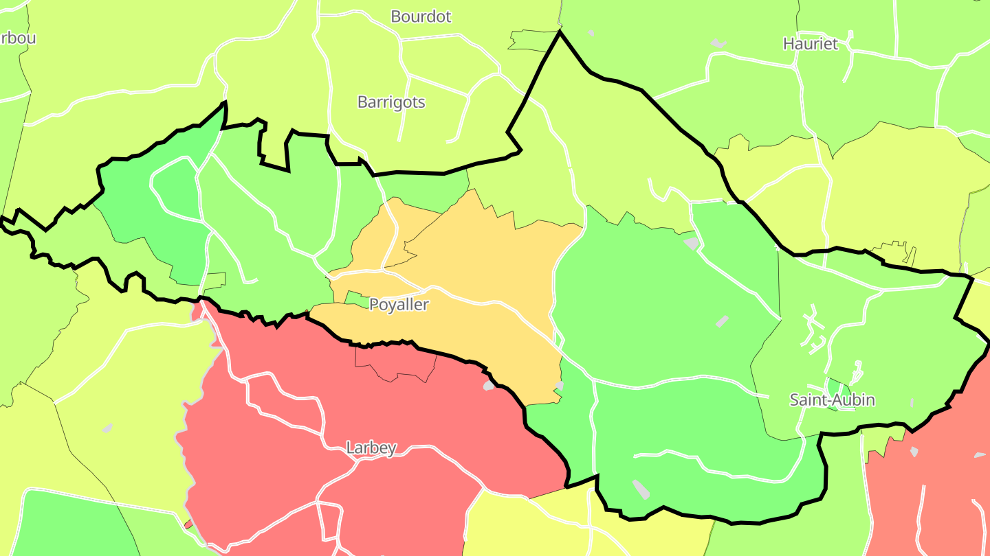 Carte des prix de l'immobilier Saint-Aubin