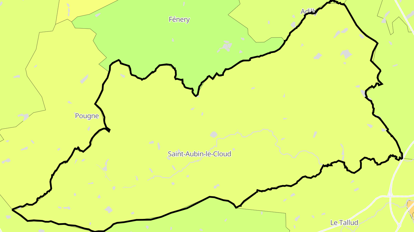 Carte des prix de l'immobilier Saint-Aubin-le-Cloud