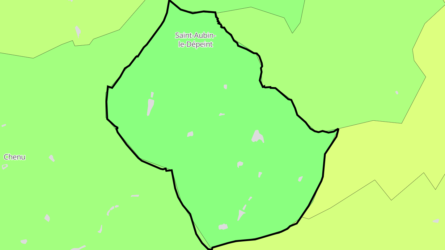 Carte des prix de l'immobilier Saint-Aubin-le-Dépeint