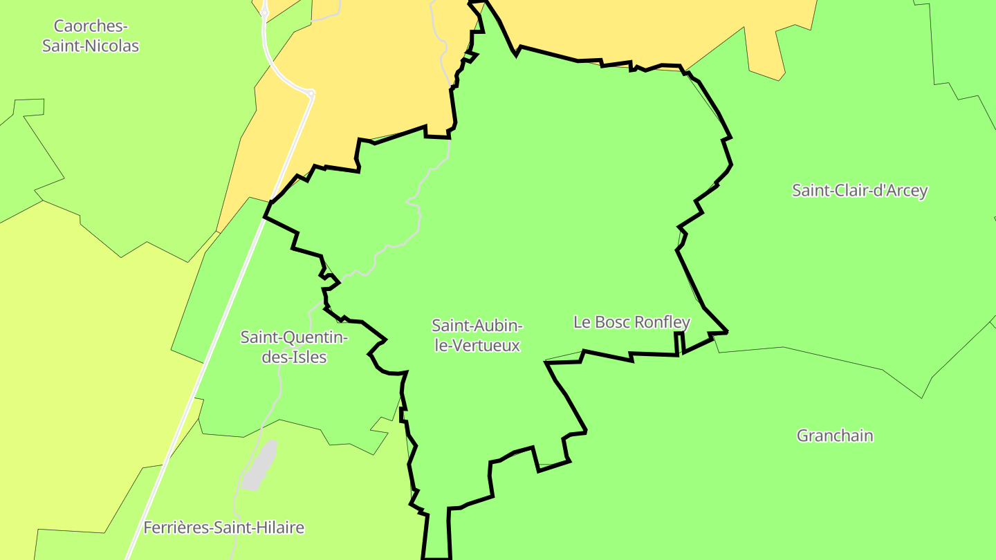 Carte des prix de l'immobilier Saint-Aubin-le-Vertueux