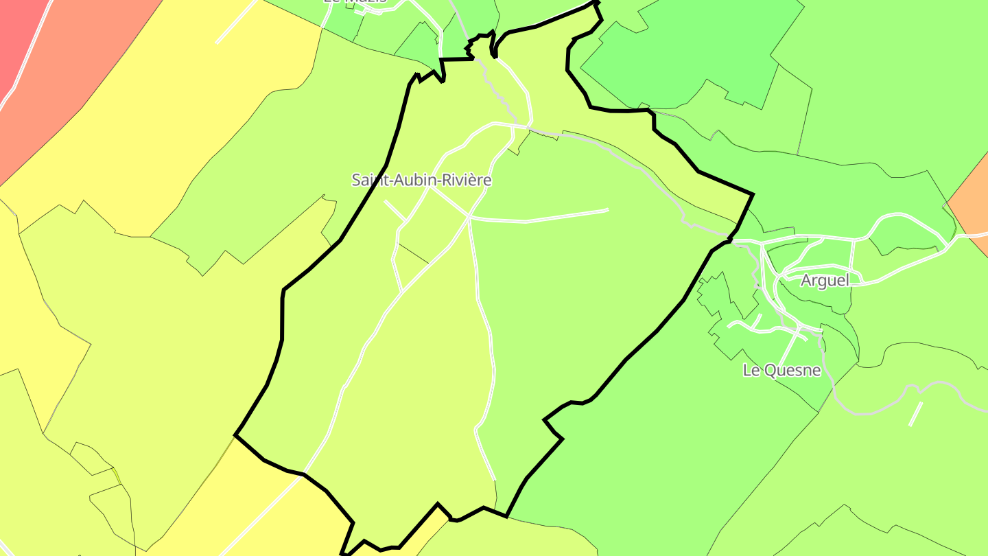 Carte des prix de l'immobilier Saint-Aubin-Rivière