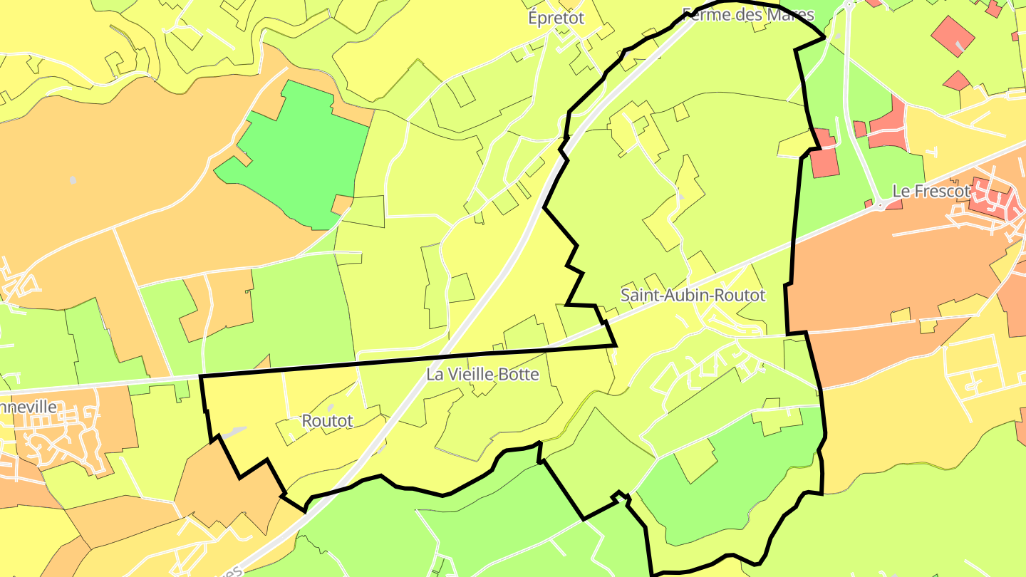 Carte des prix de l'immobilier Saint-Aubin-Routot