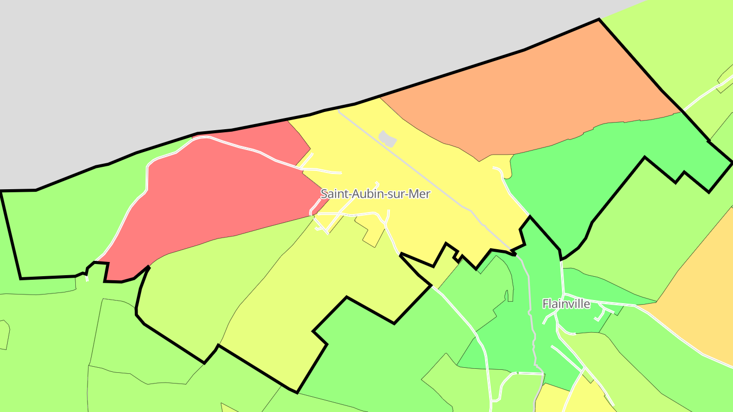 Carte des prix de l'immobilier Saint-Aubin-sur-Mer