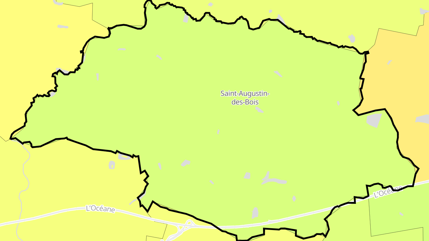 Carte des prix de l'immobilier Saint-Augustin-des-Bois