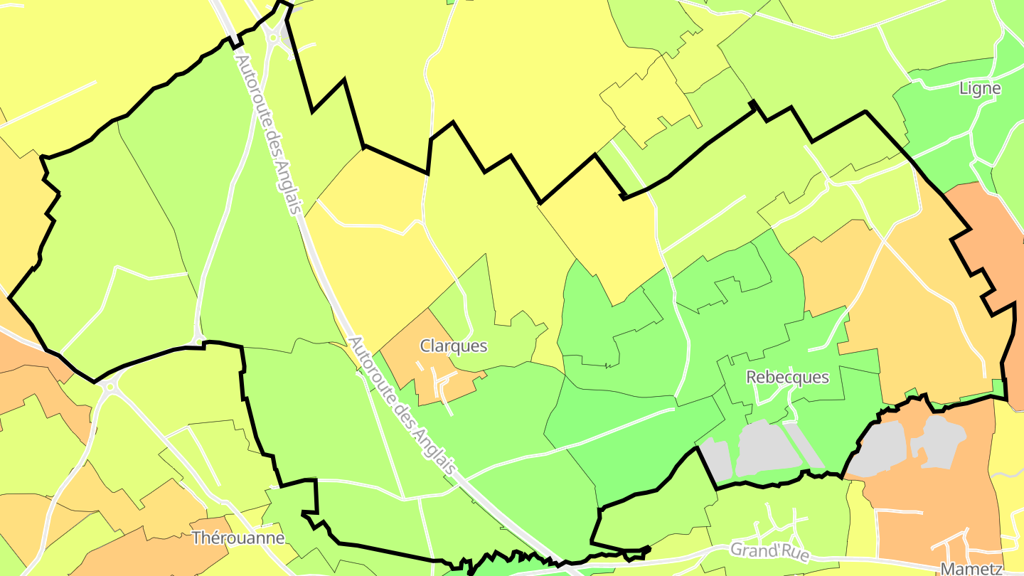 Carte des prix de l'immobilier Saint-Augustin
