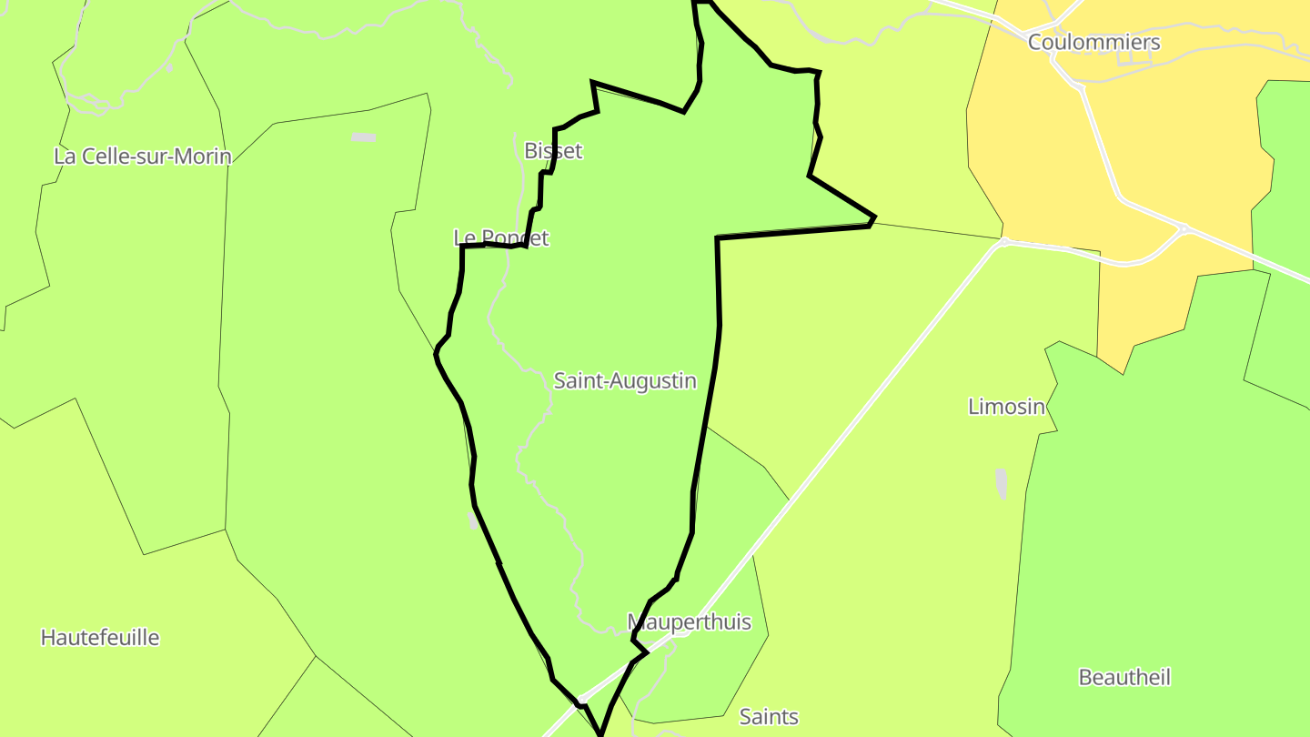 Carte des prix de l'immobilier Saint-Augustin