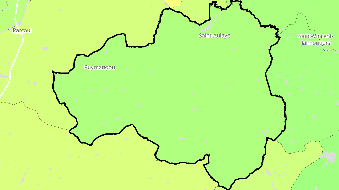 Carte des prix de l'immobilier Saint-Aulaye-Puymangou