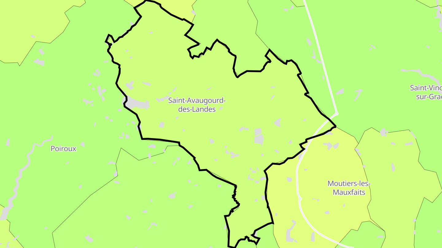 Carte des prix de l'immobilier Saint-Avaugourd-des-Landes