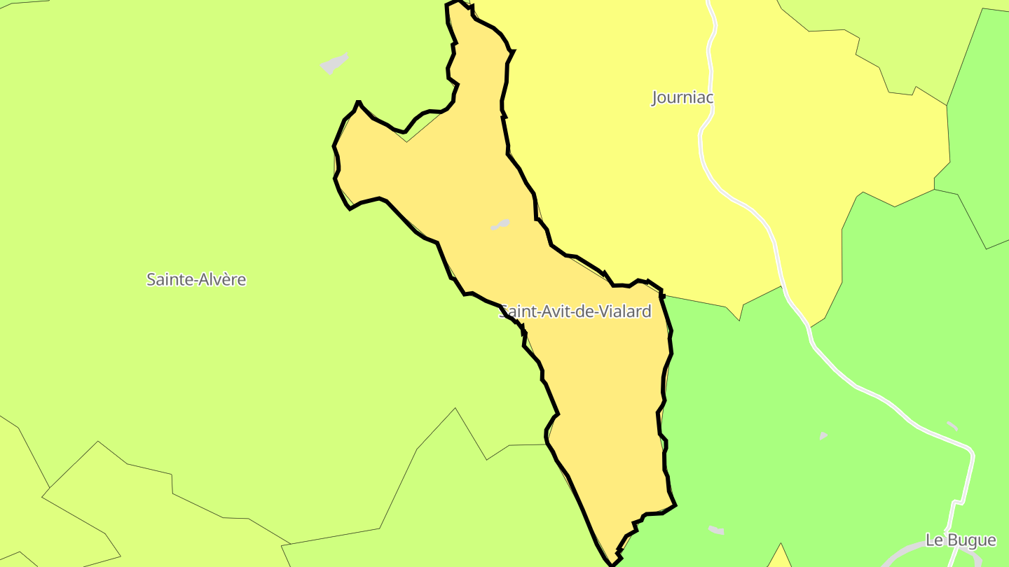 Carte des prix de l'immobilier Saint-Avit-de-Vialard