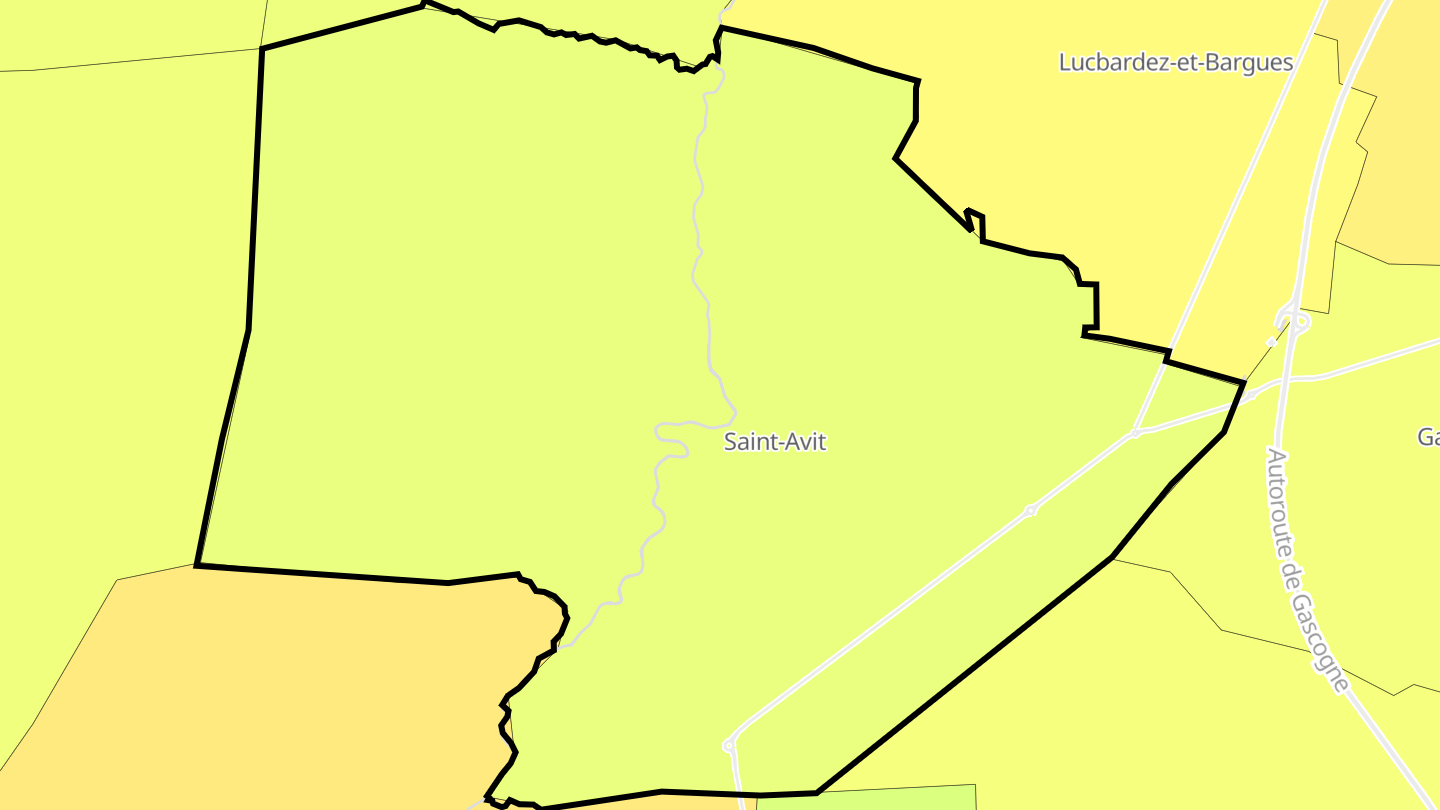 Carte des prix de l'immobilier Saint-Avit