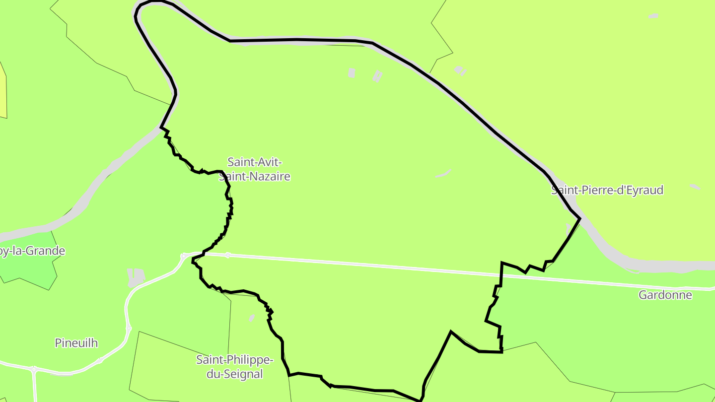 Carte des prix de l'immobilier Saint-Avit-Saint-Nazaire