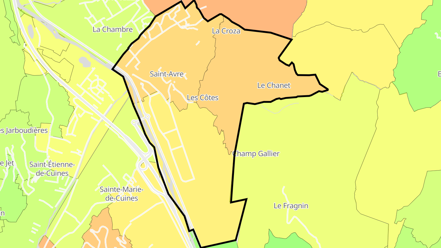 Carte des prix de l'immobilier Saint-Avre