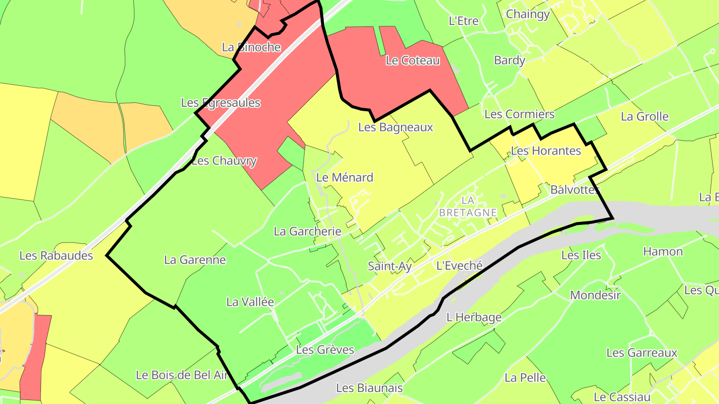 Carte des prix de l'immobilier Saint-Ay