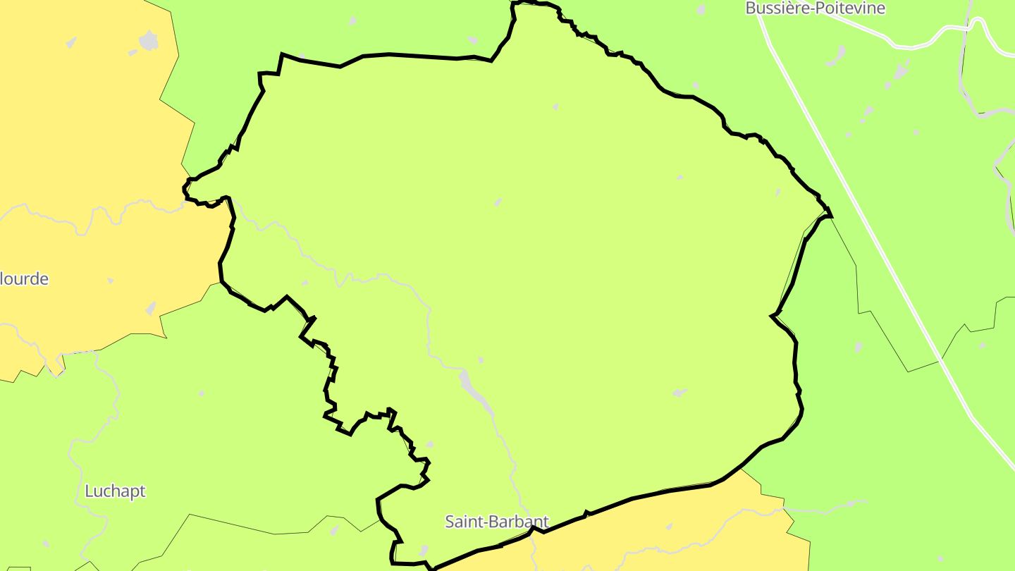 Carte des prix de l'immobilier Saint-Barbant