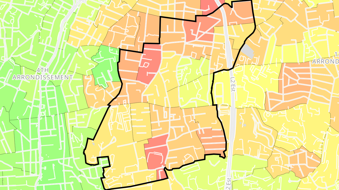 Carte des prix de l'immobilier Saint-Barnabé