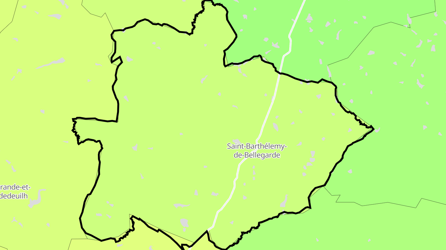 Carte des prix de l'immobilier Saint-Barthélemy-de-Bellegarde