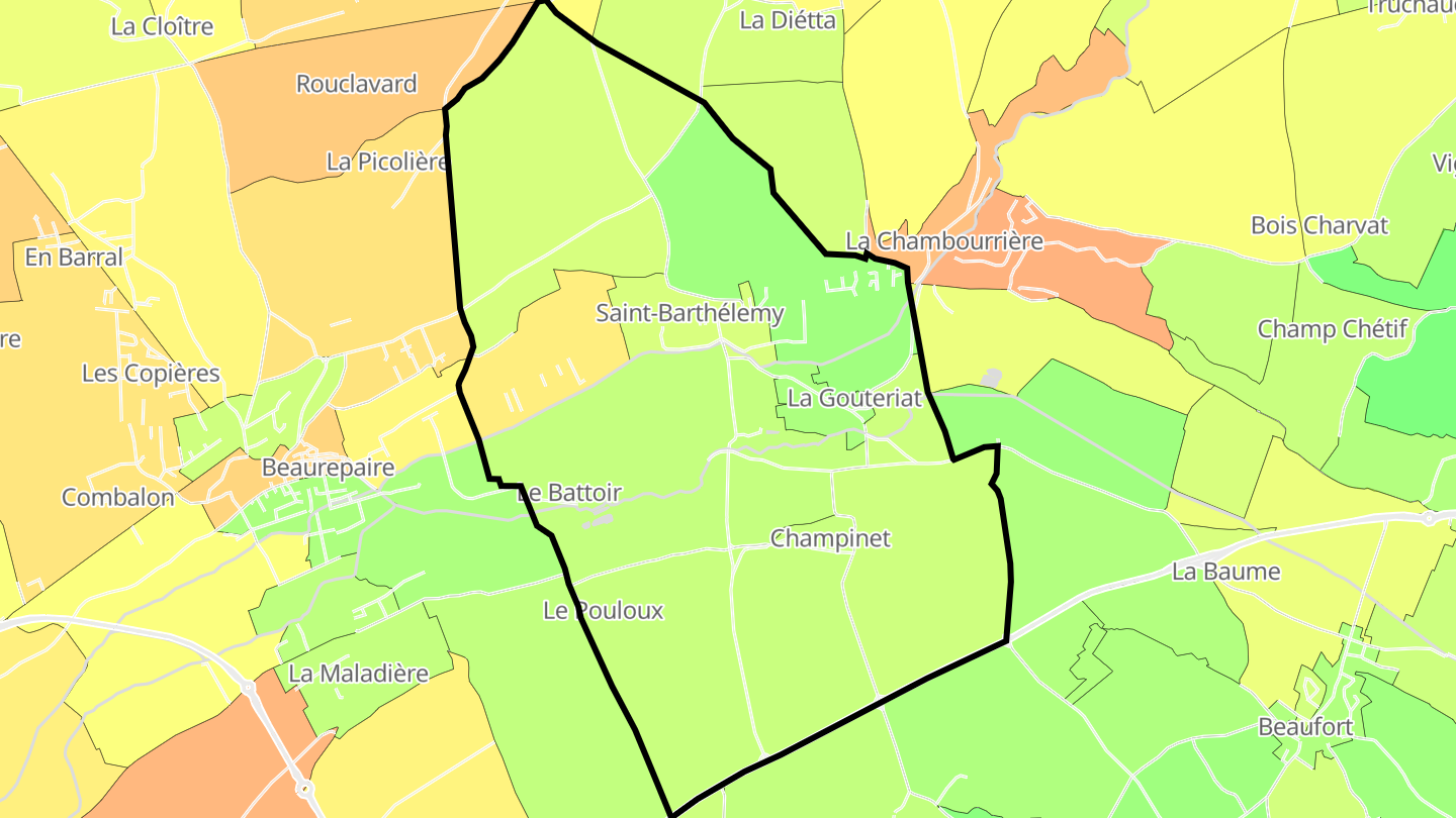 Carte des prix de l'immobilier Saint-Barthélemy