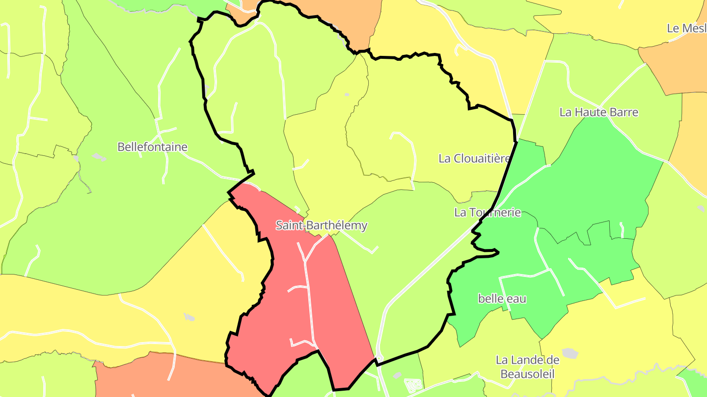 Carte des prix de l'immobilier Saint-Barthélemy