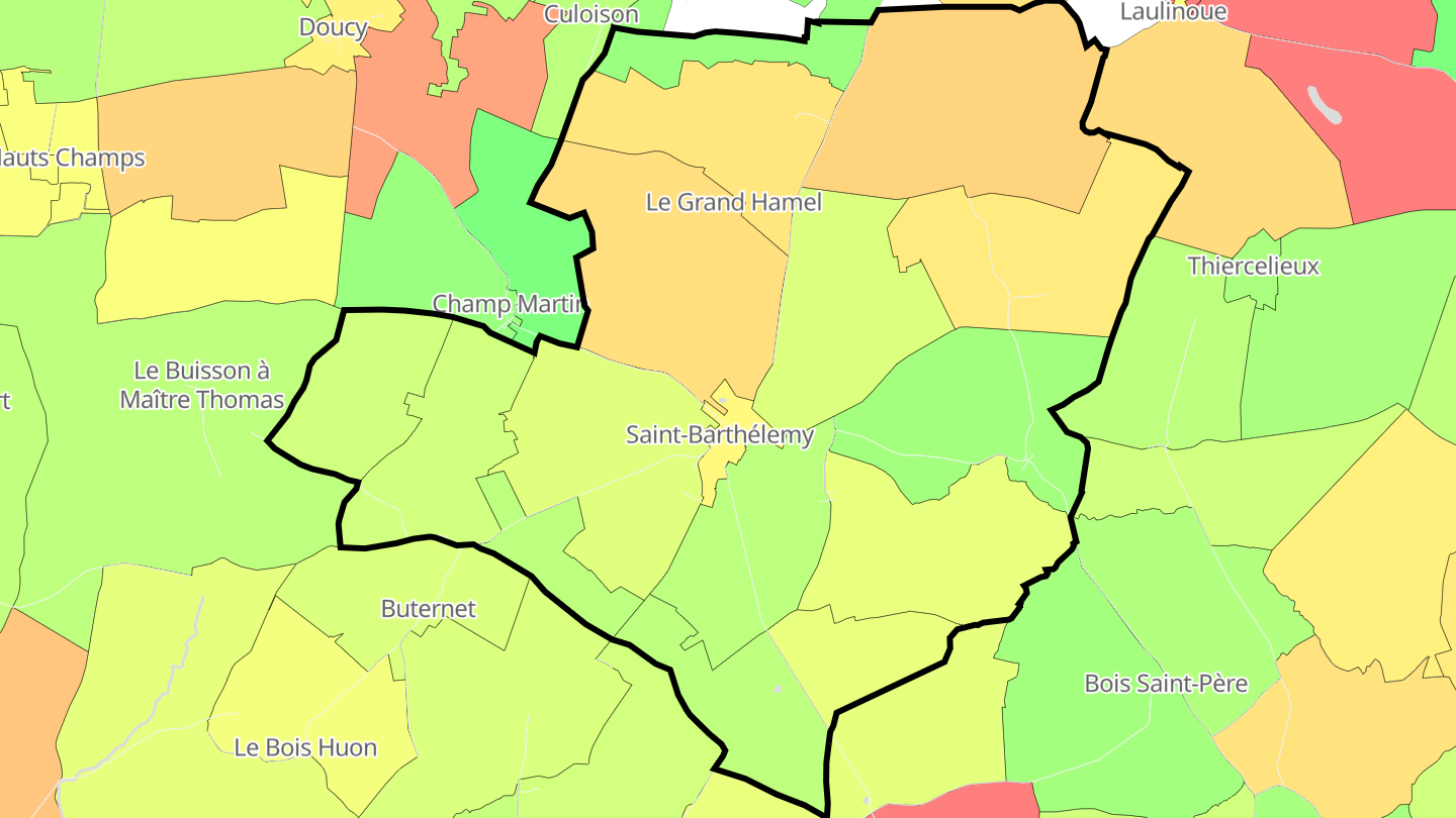 Carte des prix de l'immobilier Saint-Barthélemy