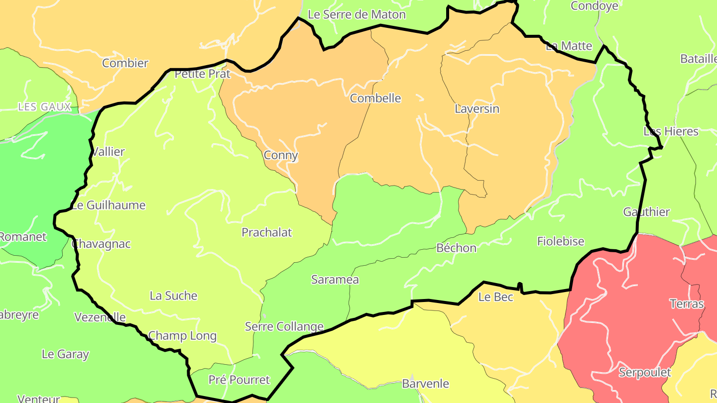 Carte des prix de l'immobilier Saint-Basile
