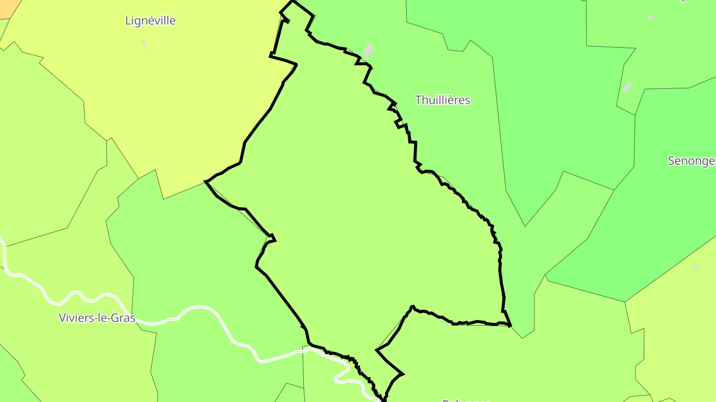 Carte des prix de l'immobilier Saint-Baslemont